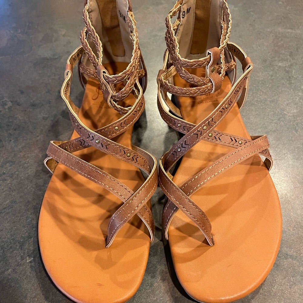 Jellipop Leather Strappy Summer Sandals